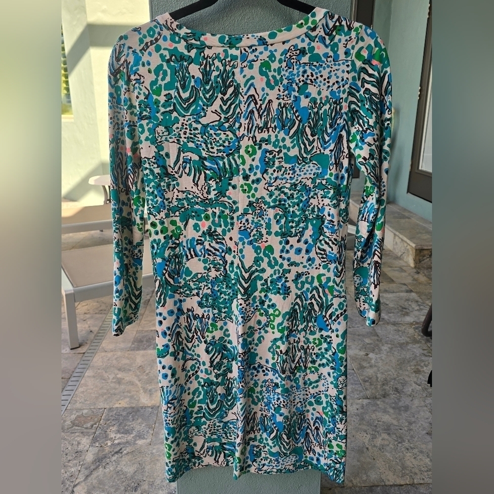Lilly Pulitzer Corine Dress Sea Oat Escapades in the Everglades Big Cats XXS - Picture 5 of 7